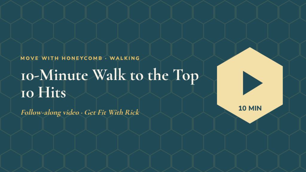 10-Minute Walk to the Top 10 Hits: follow-along exercise video