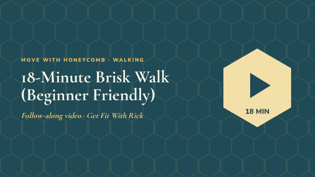 18-Minute Brisk Walk (Beginner Friendly): follow-along exercise video