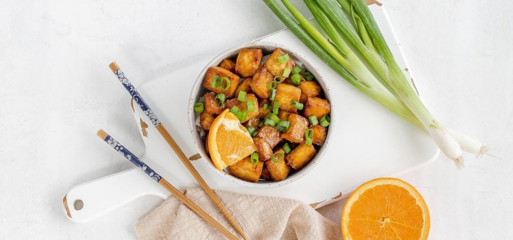 Air Fryer Orange Tofu