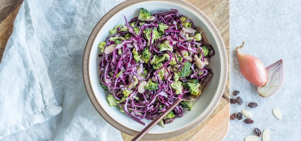 Almond, Broccoli & Cabbage Salad