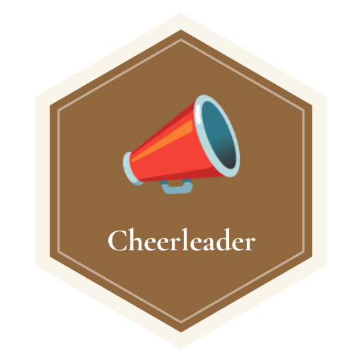 Cheerleader badge, Honeycomb Health & Wellness