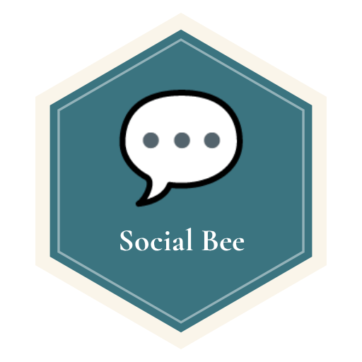 Social Bee badge, Honeycomb Health & Wellness