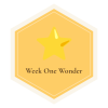 Week One Wonder badge, Honeycomb Health & Wellness