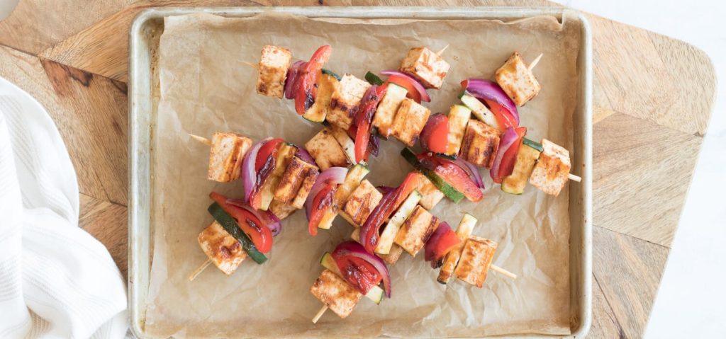 BBQ Tofu & Vegetable Skewers