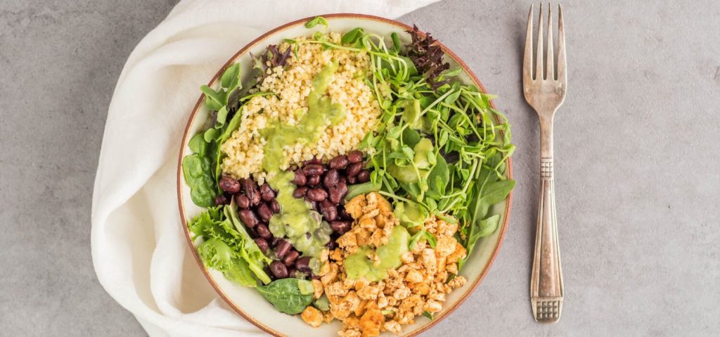 Black Bean, Tofu & Coriander Lime Salad
