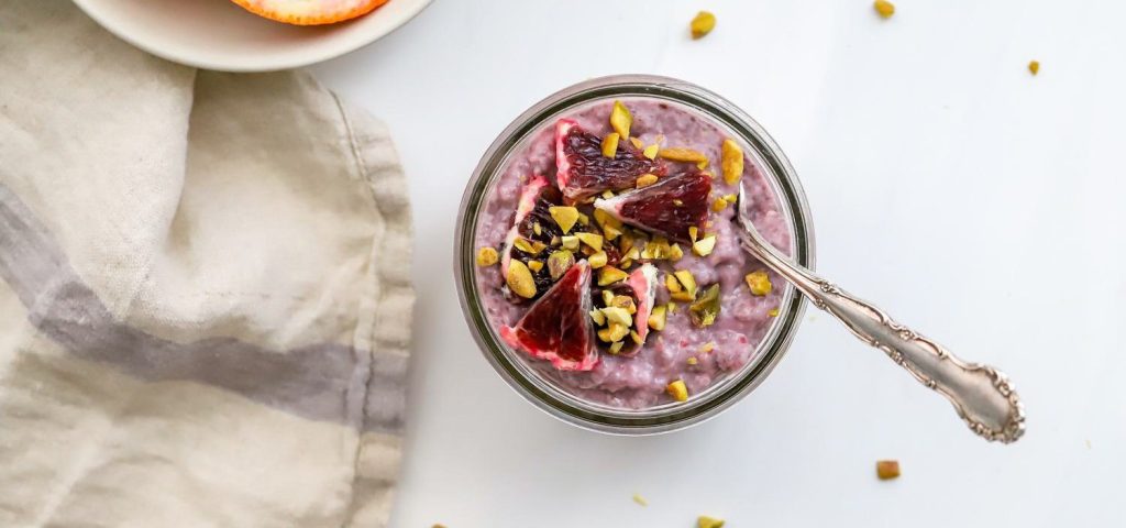 Blood Orange & Pistachio Chia Pudding