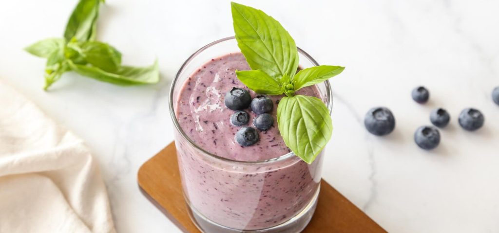 Blueberry Basil Smoothie