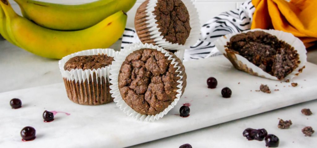 Blueberry Buckwheat Blender Muffins