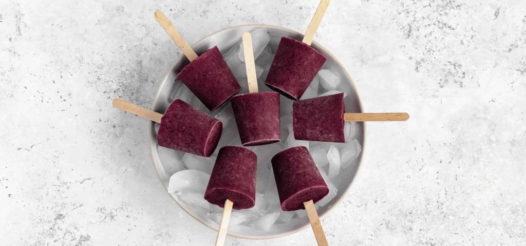 Blueberry Coconut Yogurt Popsicles