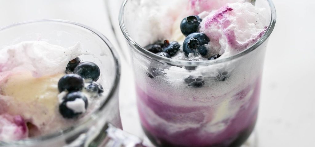 Blueberry Ice Cream Floats