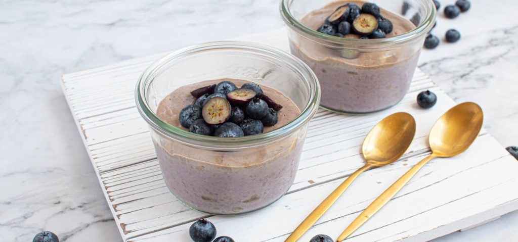Blueberry Tofu Pudding