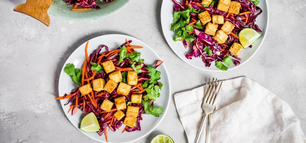 Cabbage, Carrot & Tofu Salad