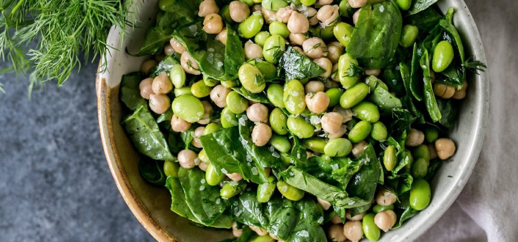 Chickpea Edamame Salad with Lemon & Dill