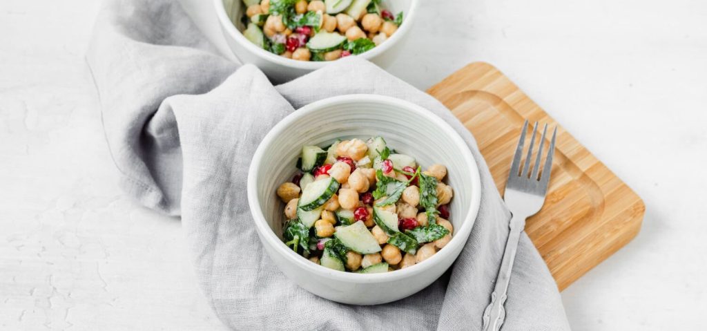Chickpea Salad with Creamy Sumac Dressing