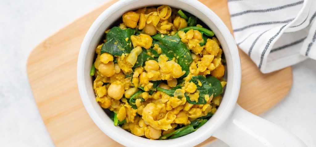 Chickpea Spinach Scramble