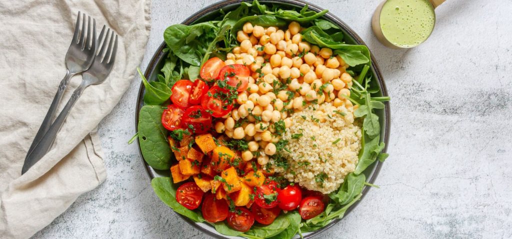 Chipotle Pumpkin, Quinoa & Chickpea Salad