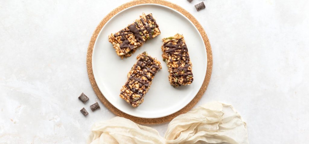 Chocolate & Almond Butter Rice Cereal Bars