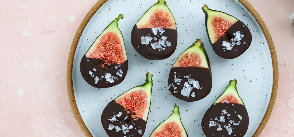 Chocolate Dipped Figs with Flaky Sea Salt