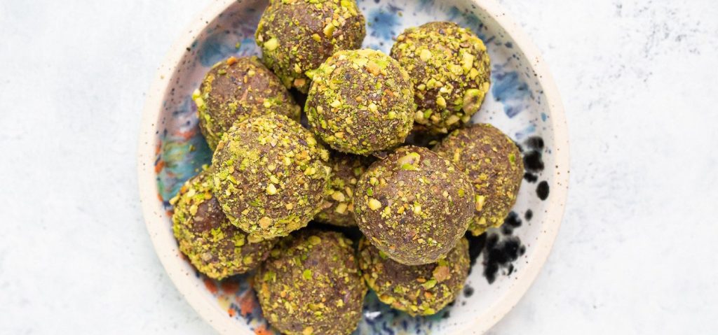 Chocolate Pistachio Protein Balls