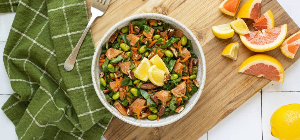 Citrus, Edamame & Kale Salad