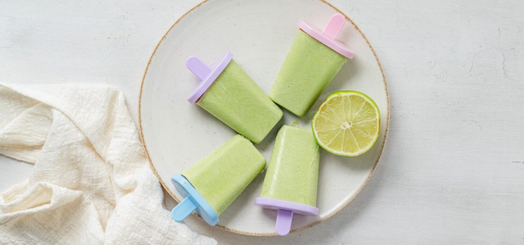 Coconut Avocado Lime Popsicles