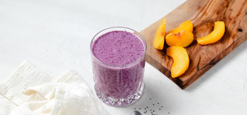 Coconut Peach Blueberry Smoothie
