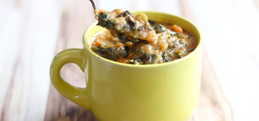 Cosy Slow Cooker Split Pea & Kale Stew