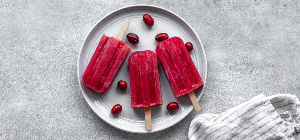 Cranberry Orange Popsicles