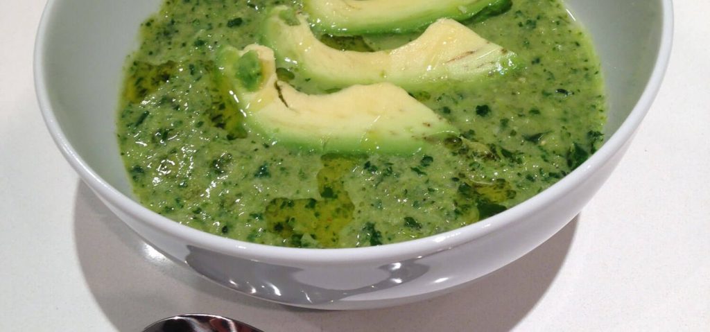 Cream of Broccoli, Kale & Spinach Soup