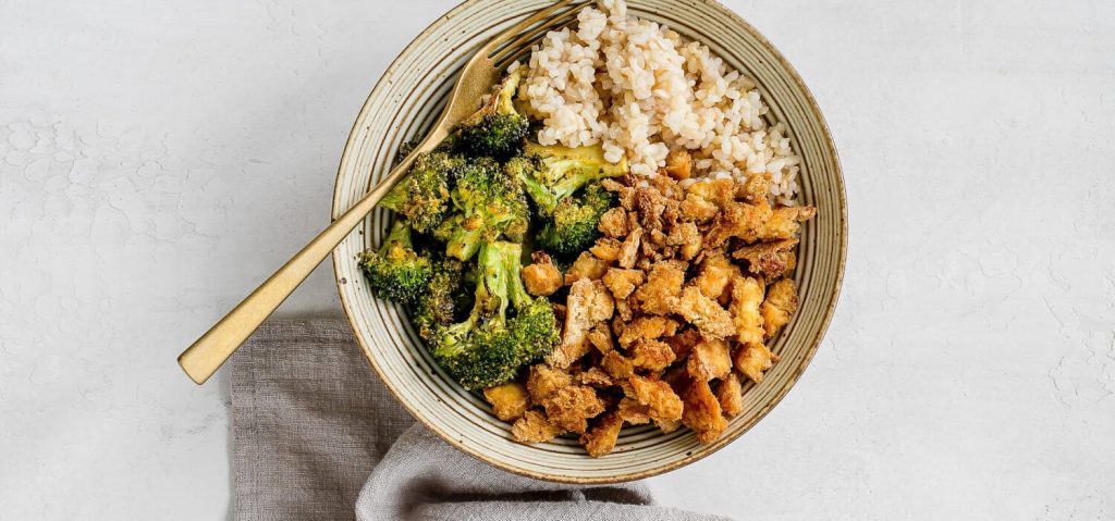 Crispy Tofu & Broccoli on Rice