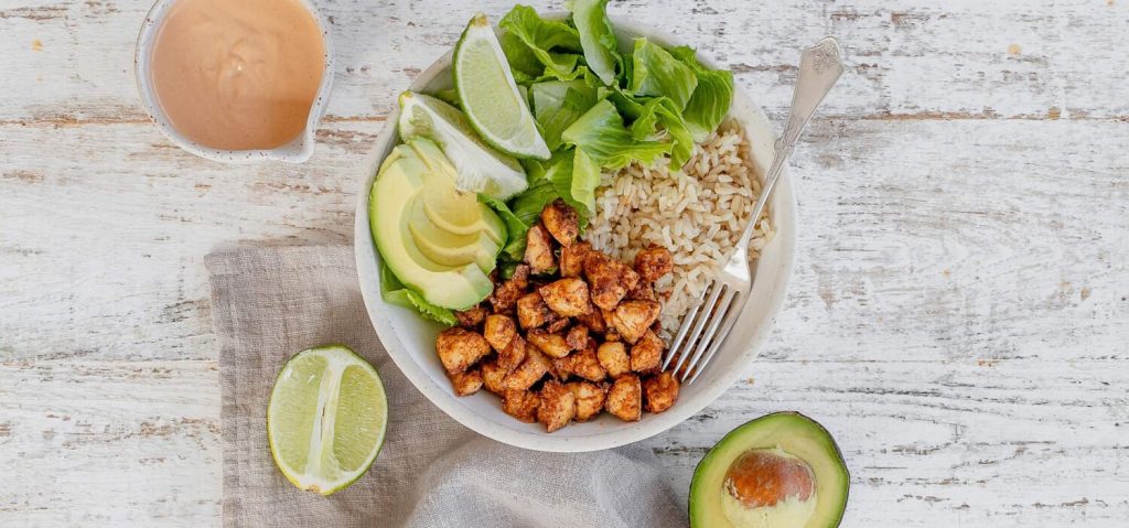 Crispy Tofu Burrito Bowl