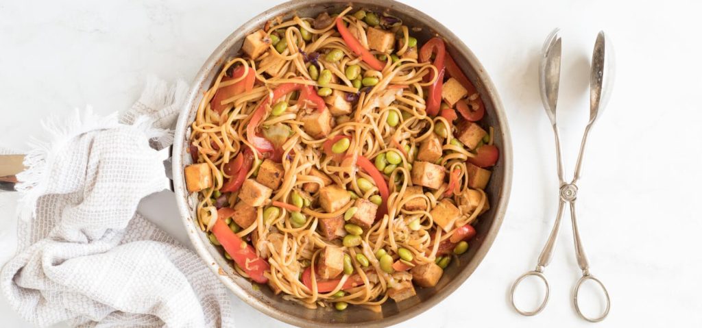 Crispy Tofu Sesame Noodles