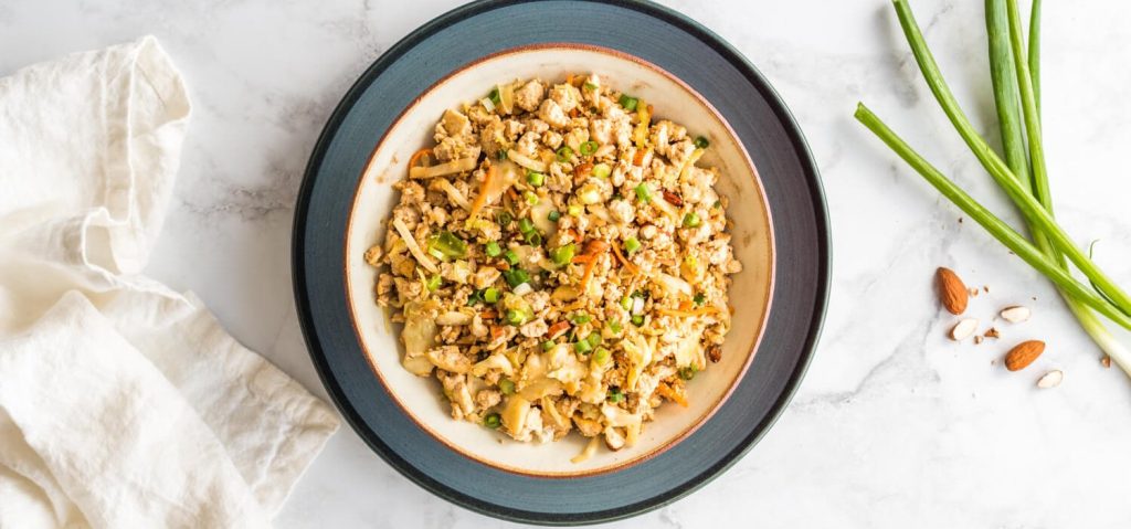 Crumbled Tofu & Coleslaw Stir Fry