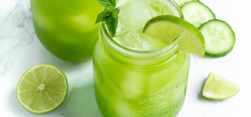 Cucumber Mojito Blender Juice with Aloe
