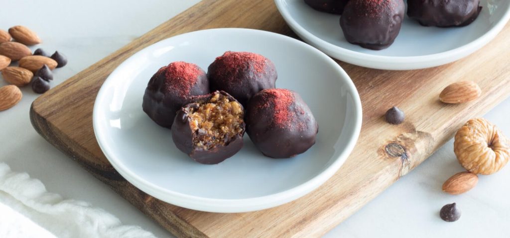Dark Chocolate Covered Fig Bites