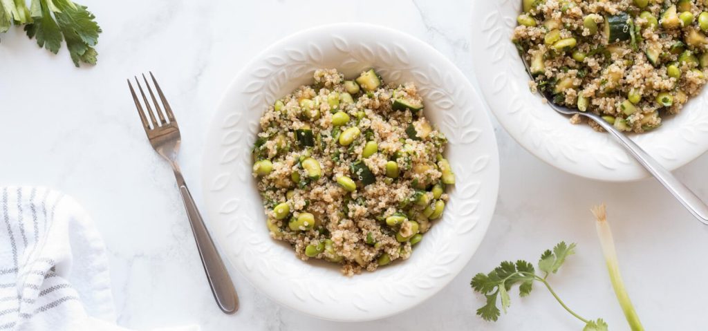 Edamame & Quinoa Salad with Maple Sesame Dressing