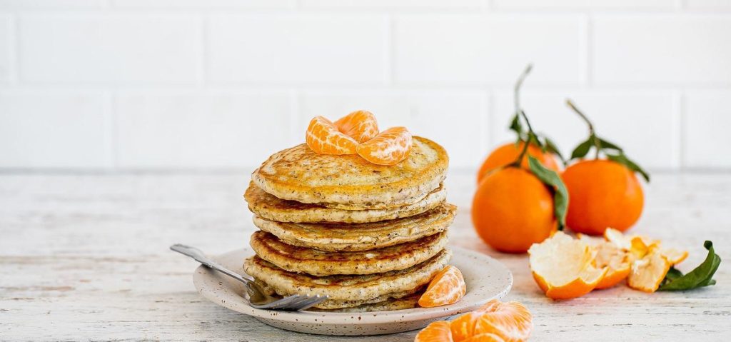 Flax Pancakes with Mandarin