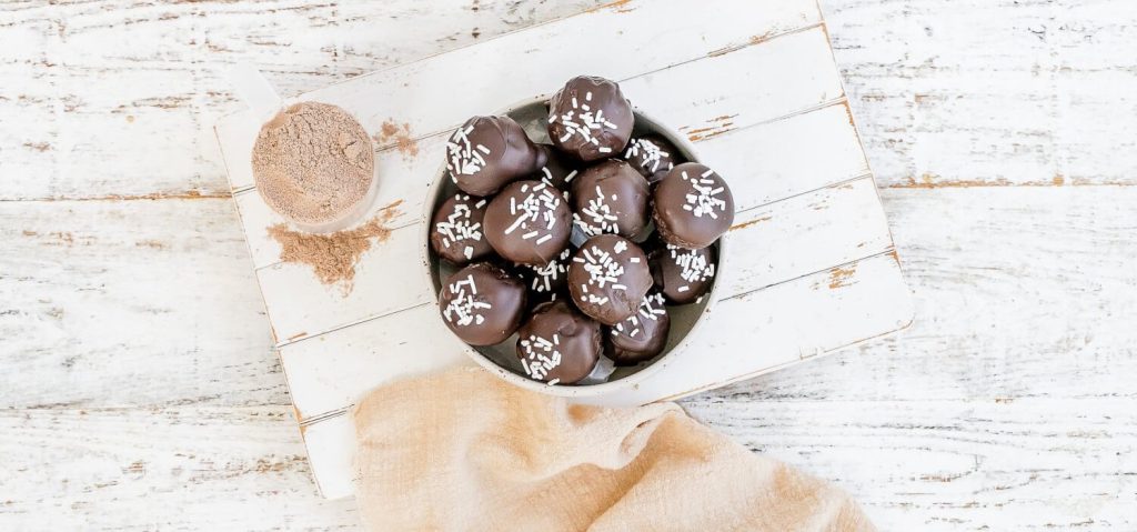 Fudgy Chocolate Protein Bites