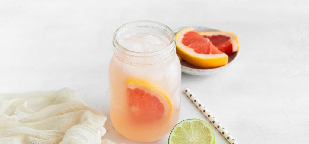 Grapefruit Lime Kombucha Mocktail