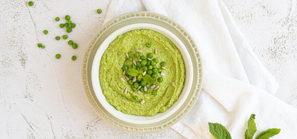 Green Pea & Mint Sunflower Dip