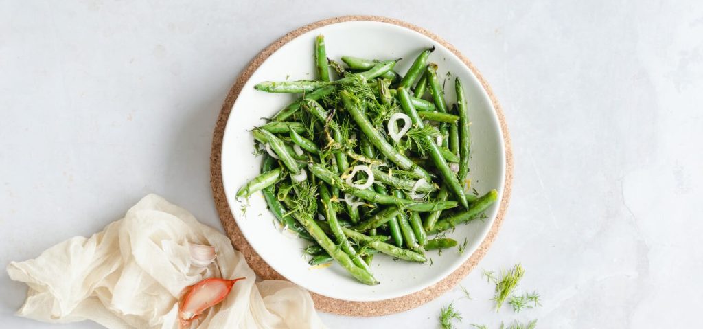 Grilled Green Bean Salad