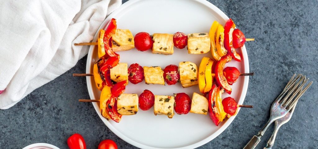 Grilled Lemon Dijon Tofu Skewers