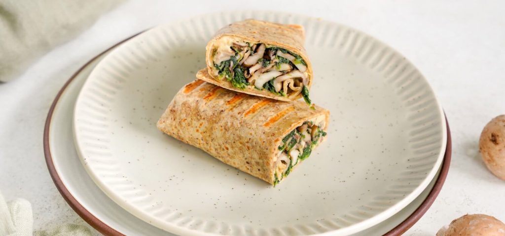 Hummus Mushroom & Spinach Wrap