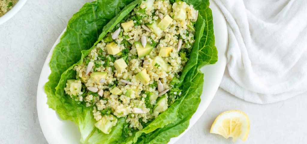 Lemony Quinoa Lettuce Wraps