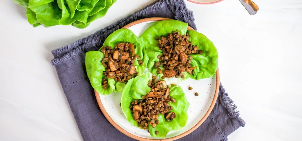 Lentil & Mushroom Lettuce Wraps