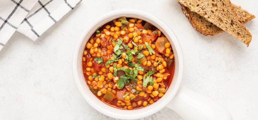 Lentil Salsa with Toast