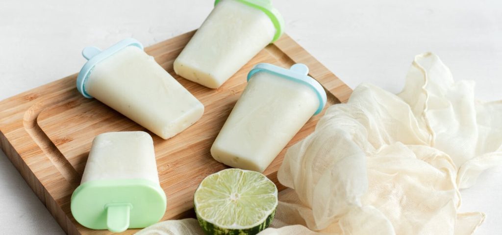Lime Coconut Kefir Popsicles