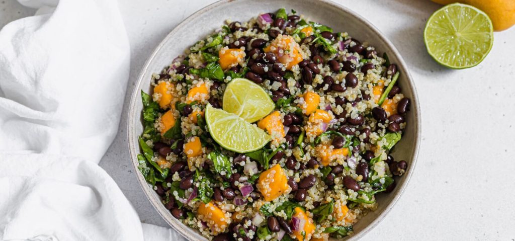 Mango & Black Bean Quinoa Salad