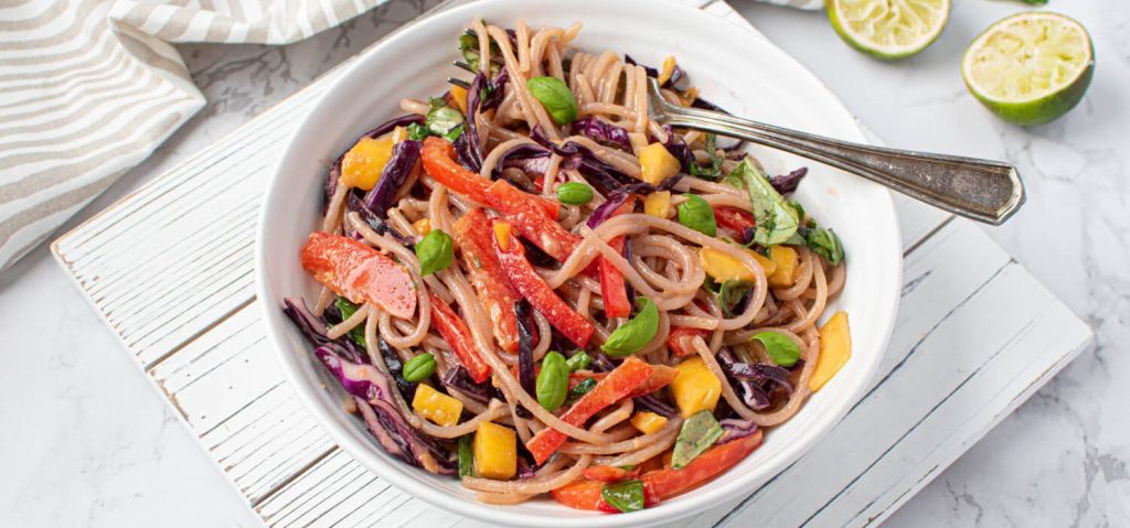 Mango Thai Pasta Salad