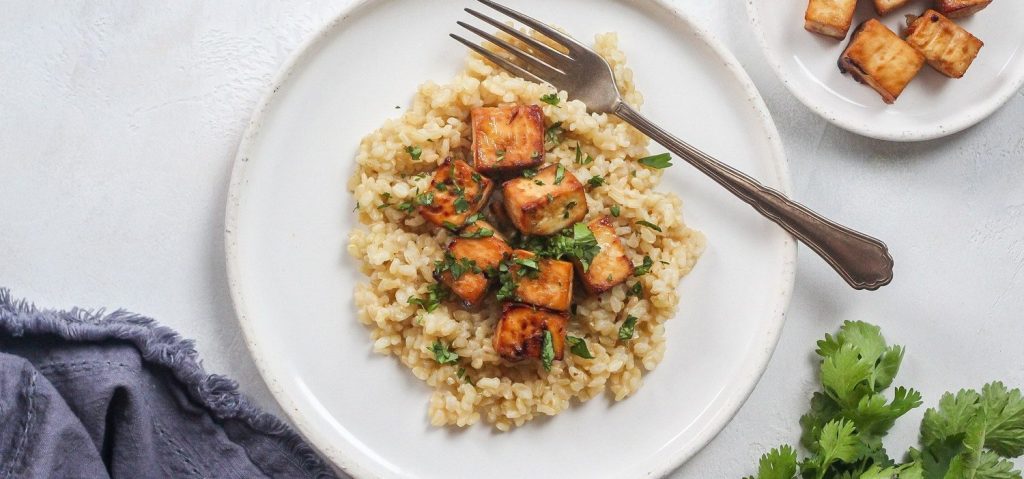 Miso Baked Tofu & Rice